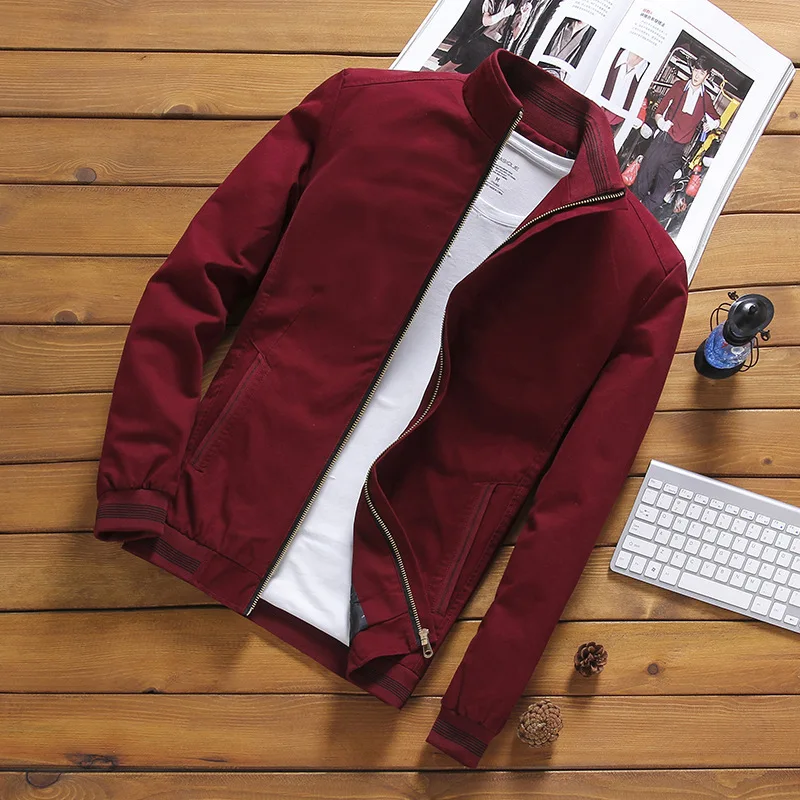 

Men Jacket New Style Korean-style Slim Fit MEN'S Coat Spring Autumn Winter Thick Selectable-Style Brushed And Thick Jacket Men's