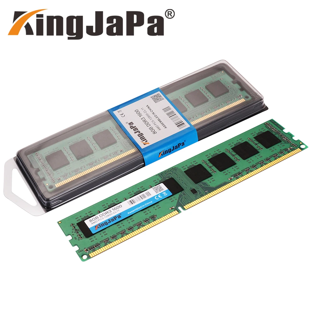 KingJaPa оперативная память PC3-12800 DDR3 1600 МГц 8 ГБ 4 ГБ 2 ГБ для рабочего стола Memoria PC3-10600 DDR3 1333 МГц Совместимость с 1066 МГц