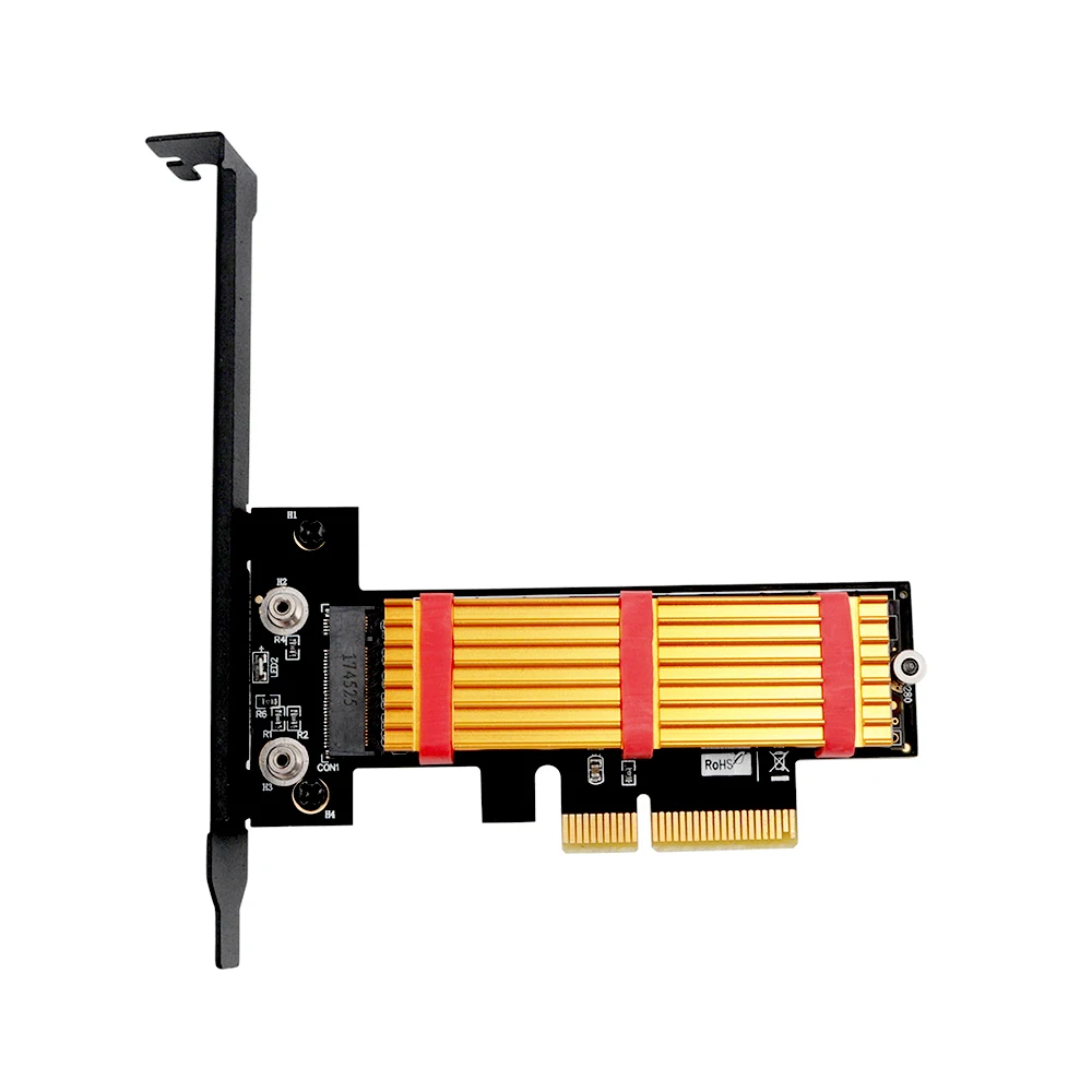 PCI Express 3,0x4 к M.2 NVMe SSD M2 PCIE переходная карта PCIE к M2 адаптер для 2242-2280 M2 SSD+ низкопрофильный кронштейн M.2 радиатор