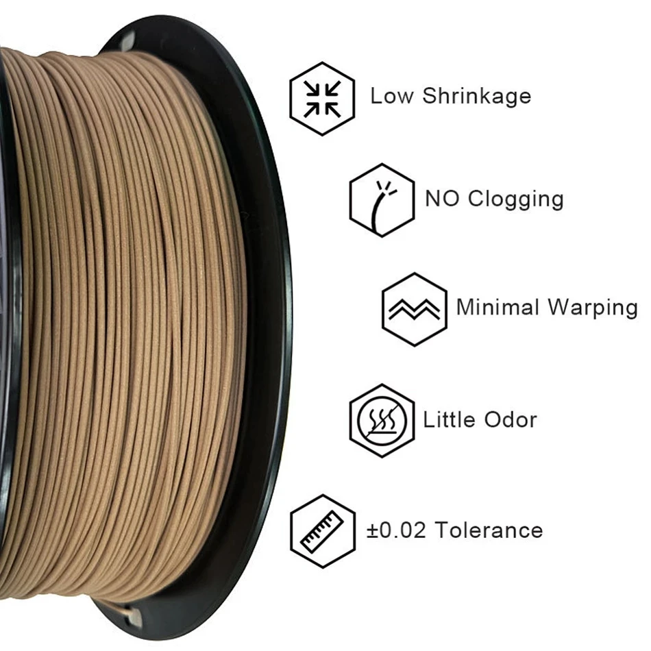 Filamento de Madeira da Impressora do Pla Materiais de Impressão 250g de Madeira de Mogno Cor Fornecer Pla Dropshipping 3d 1.75mm 1kg - 500g - Imagem 2