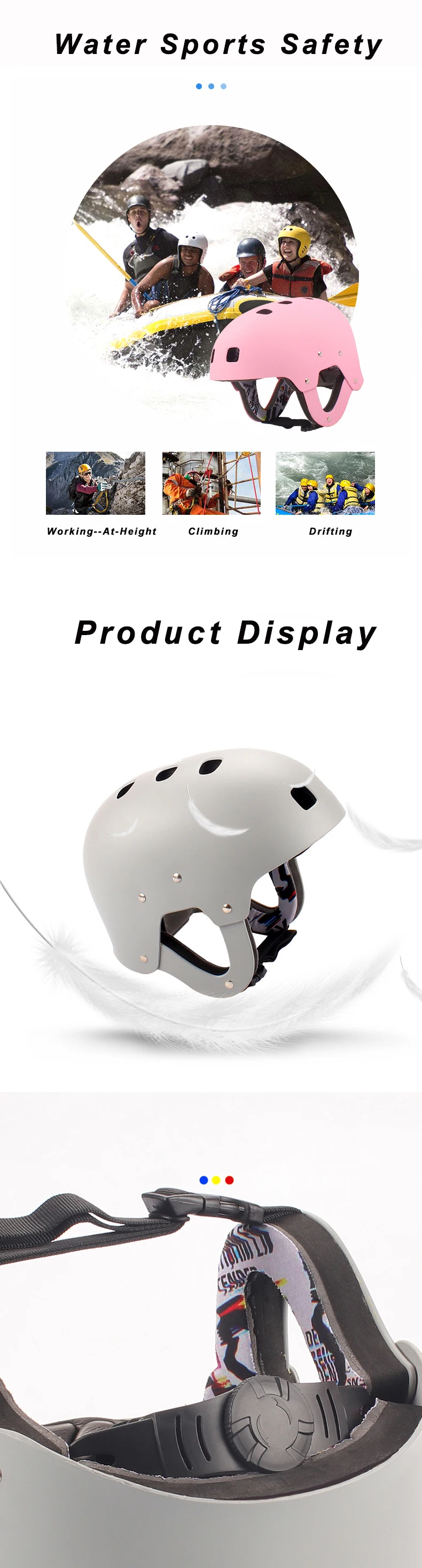 Водный спортивный шлем ABS+ PC Дрифтинг серфинг шлемы для потоковой гребли рафтинг Спортивная одежда на открытом воздухе Satety шлемы 52-58 см