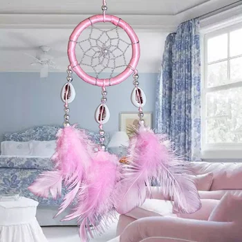 

Dream Catcher Handmade Dreamcatcher Feathers Night Light Dream Catchers Wall Hanging Home Room Decoration Girls Bedroom Decor