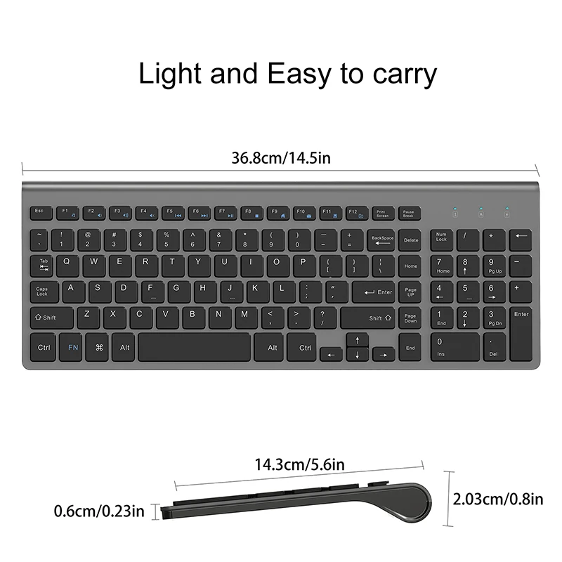 프랑스어 키보드 AZERTY 무선 키보드 2.4G USB 연결 인체 공학적 자동 ES/RU/IT/DE/USA/FR 노트북 PC TV 용 키보드 슈트