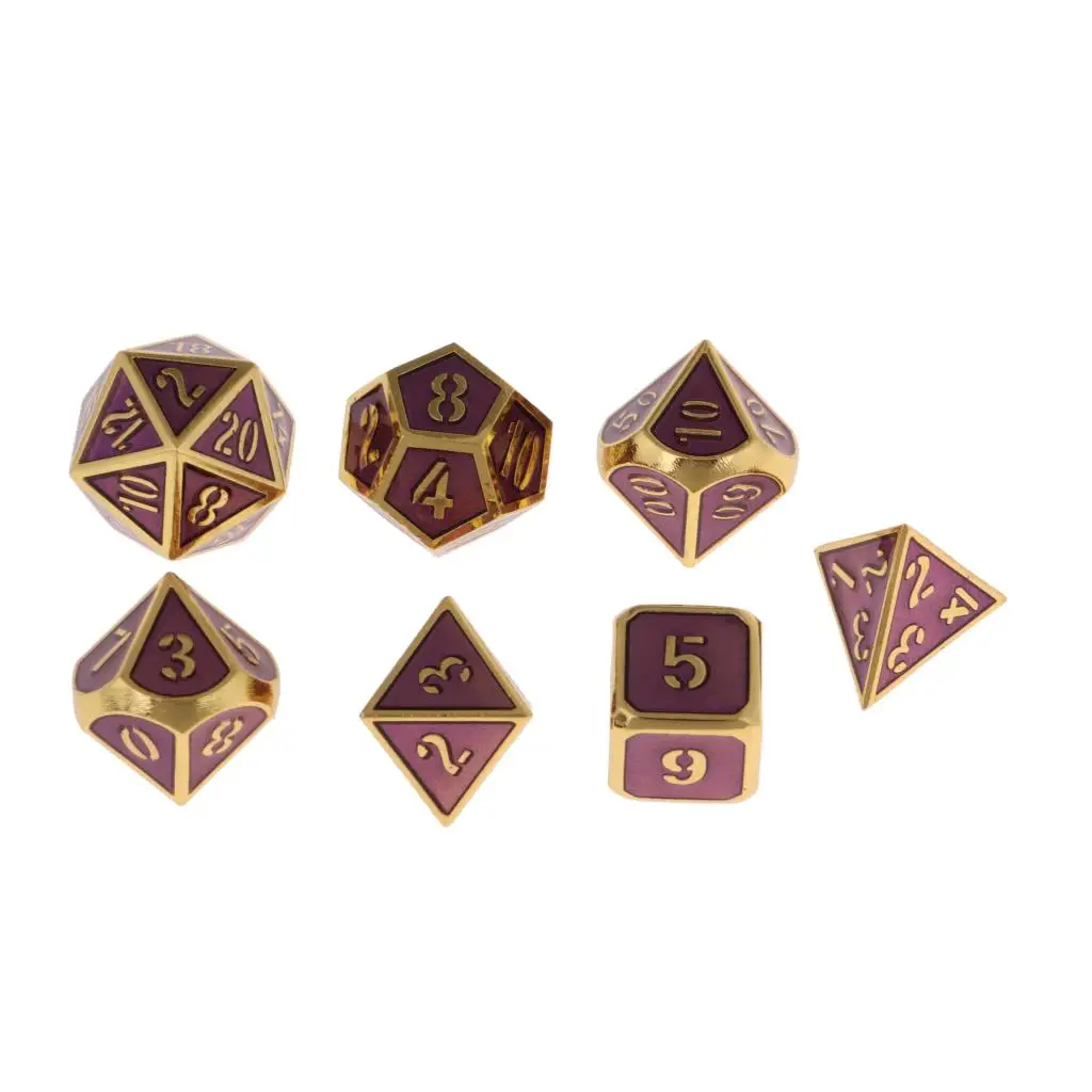 7 Pack Multi-sided Dice D&D Dice Game D4 D6 D8 D10 D20 Polyhedral Dice Set for Dungeons & Dragons RPG Table Games Accs