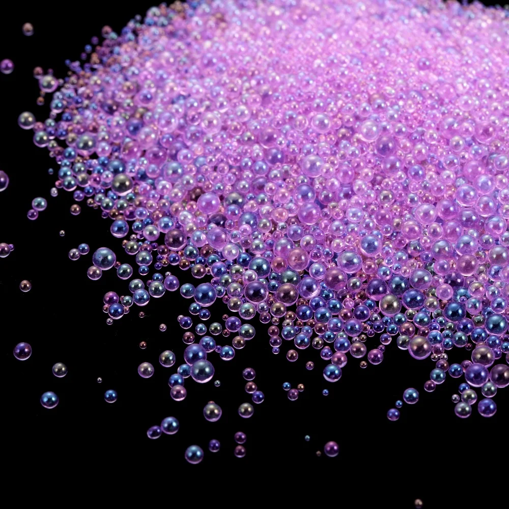 10-20g Mini Blase Ball Perlen Tiny Kristall Glas Perle Für Silikon Form UV Harz Epoxy Füllstoff Harz füllung DIY Nail art Decor – Detail 4