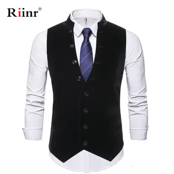 

Fashion Suit Vest Men Formal Dress Vest Colete Masculino Herringbone Gilet Fitness Sleeveless Jacket Wedding Waistcoat Men XXXL
