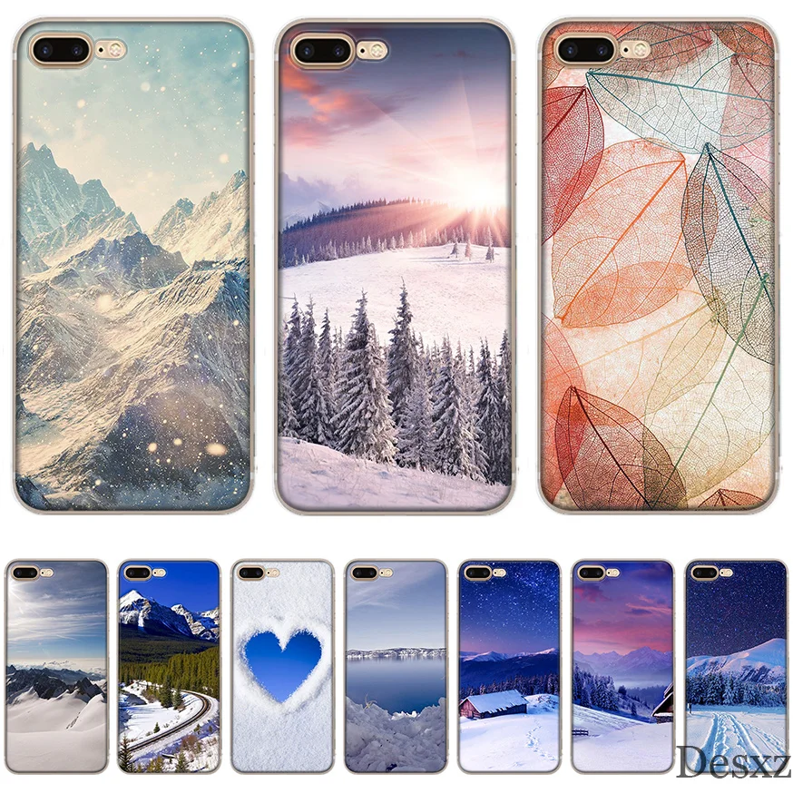 Scenery Snow nature landscape Phone Case TPU for iPhone 8 7 6 6S Plus 11 Pro XS XR MAX 5 5S SE Cover coque |