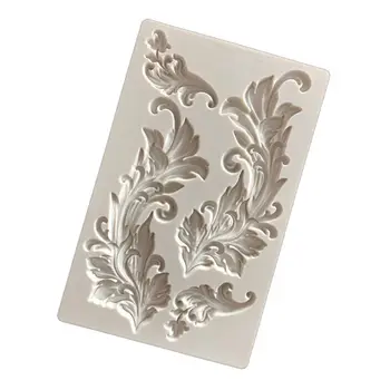 

Vintage Relief Flourish Silicone Fondant Mold Sugarcraft Cake Topper Border Decoration Tool Craft Embosser Mould Wedding Bakin
