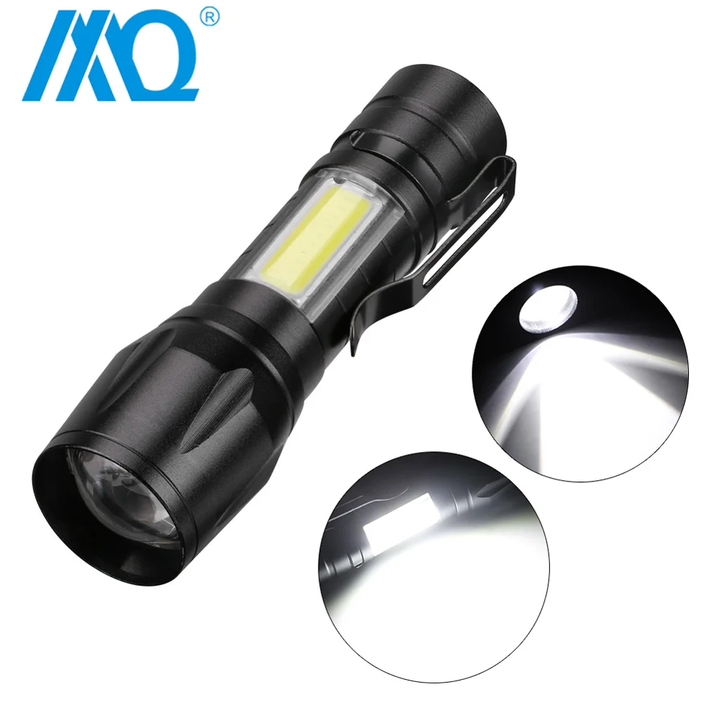 

Portable LED Flashlight COB+XPE Tactical Torch Zoomable Focus Mini Flashlights 3 Modes Waterproof Work Light Emergency Lanterna