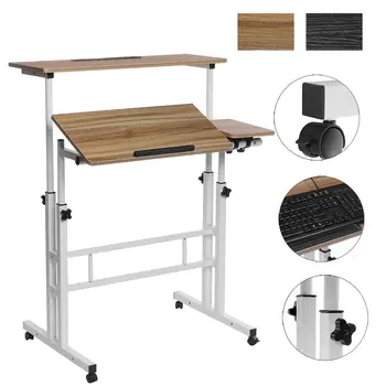 

NEW Large size Desktop computer Table Adjustable Portable Laptop Desk Rotate Laptop Bed Table Can be Lifted Standing Desk