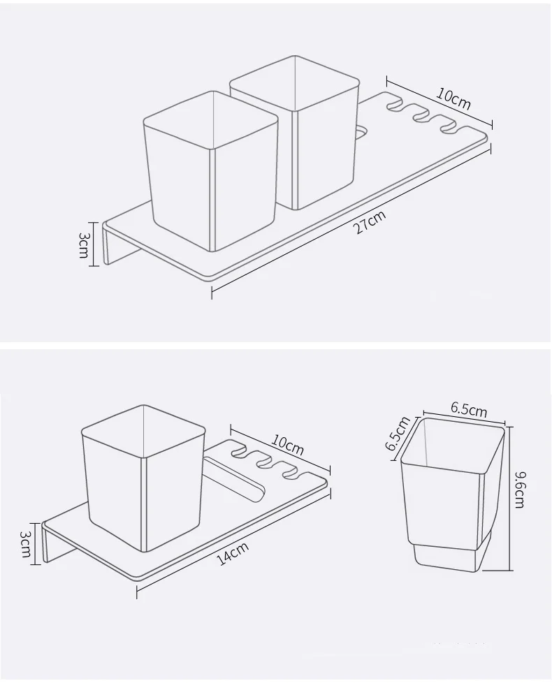 Серебряный двойной держатель зубной щетки с каппа алюминиевый черный стакан и держатель чашки настенный продукт для ванной зубная паста