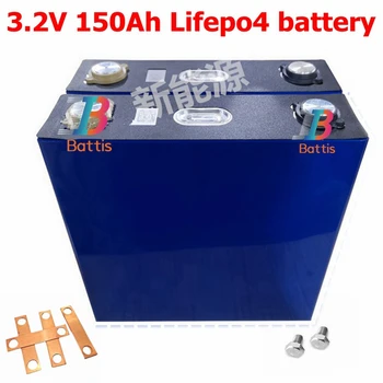 

4pcs lithium 3.2v 150Ah lifepo4 battery Lithium iron phosphate deep cycle for DIY 12v 24v vehicle inverter boat Solar energy