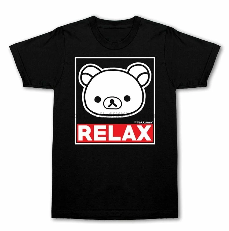 Аутентичная футболка RILAKKUMA Bear расслабляющая Сан-Икс S-2XL новинка | Мужская одежда