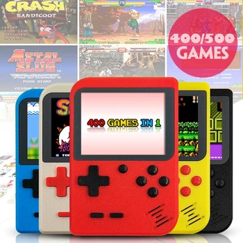 

2 Players Portable Handheld Game Players Retro Game Console Built-In 400 500 in 1Games 8-Bit 3.0 Inch AV Output