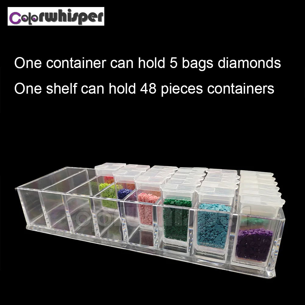 48 бутылок Алмазная картина контейнер для бисера полка стеллаж стенд коробка