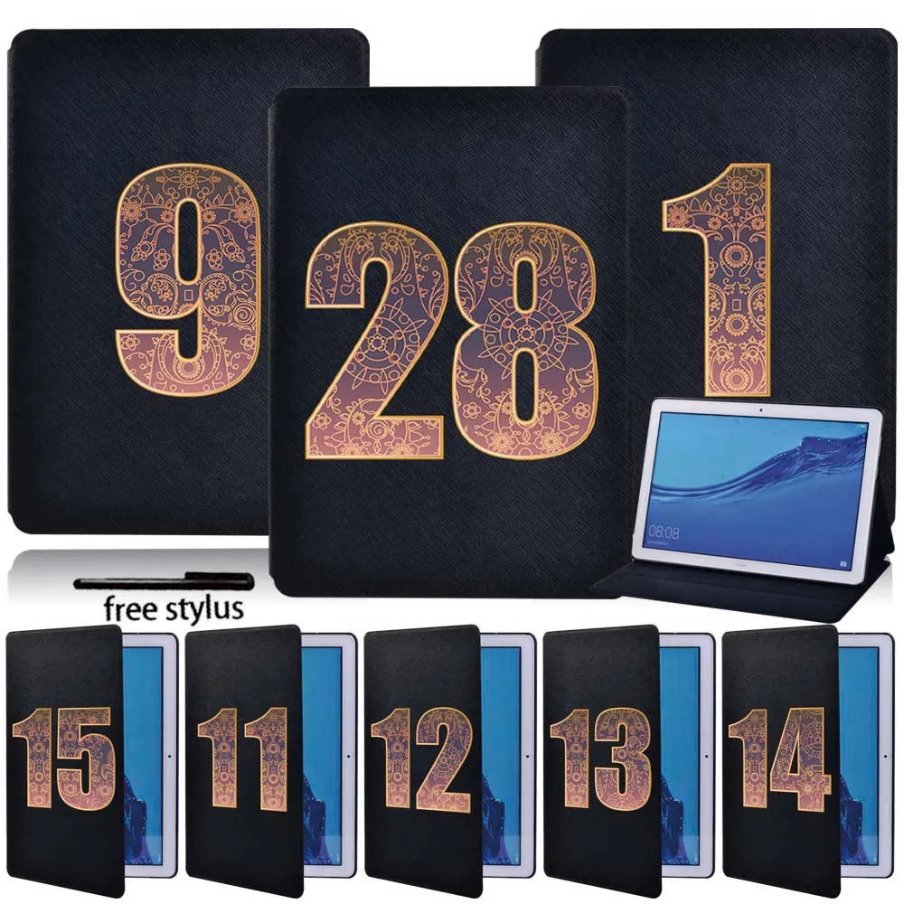 

Tablet Case for Huawei MediaPad T3 8.0 / T3 10 9.6" / T5 10 10.1" PU Leather Shockproof Protective Stand Cover Shell + Stylus