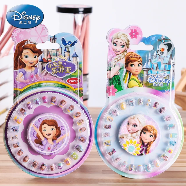 Disney Princess Frozen Elsa And Anna Sophia Makeup Toy Nail Stickers Mermaid Mickey Minnie Sticker Toys For Children Girl Gift 1
