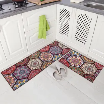 

Ethnic Printed Kitchen Mat Anti-slip Floor Mat Entrance Door Mat Long Carpet Bath Carpet Outdoor Corridor Area Carpet