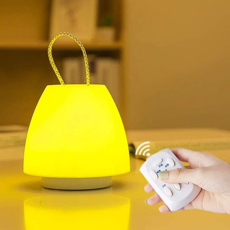 

Remote Control Mini Small Night Lamp Chargeable USB Bedroom Bedside with Sleep Wake-up Light Night CHILDREN'S Room Feeding Lamp