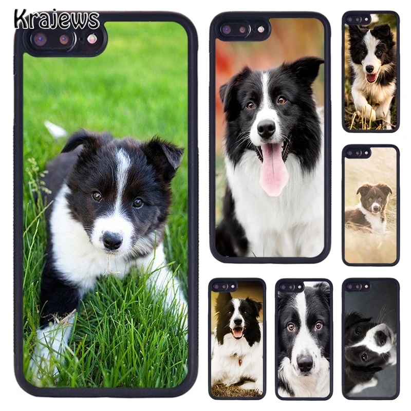 Krajews Beautiful Fun Border Collie Dog Puppy Phone Case For iPhone 5 6S 7 8 Plus 11 12 13 Pro X XR XS Max Samsung S6 S8 S9 S10 | Мобильные