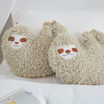 

1Pc Artificial Animal Sloth Decorative Pillows Children Room Decoration Sofa Cushion Home Bedroom Living Room Decorative Pillows