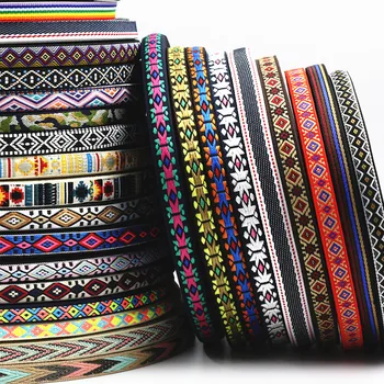 5 Yards 1/2“ 10MM~13MM Embroidered Jacquard Ribbons 1