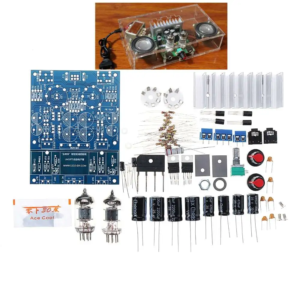

DIY J1 Tube Preamp Amplifier Board With 12v Dual Power Shell Speaker Pre-amp Headphone Amp 6J1 Valve Preamp Bile Buffer diy Kits