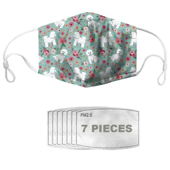 

NOISYDESIGNS 3D Printing Mouth Mask Fashion Reusable Washable Protective PM2.5 Filter Anti Dust Face Mask Windproof Mouth-muffle