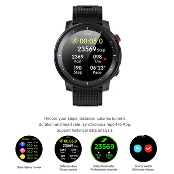 

L15 Smart Watch 1.3 inch 360*360 Full-fit Round Retina Display Bluetooth Watch With LED Flashlight Fitness Sport Watch