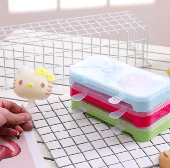 

18pcs/lot kawaii cute DIY ice cream mould safe material PP plastic Popsicle mould for ice cream stick