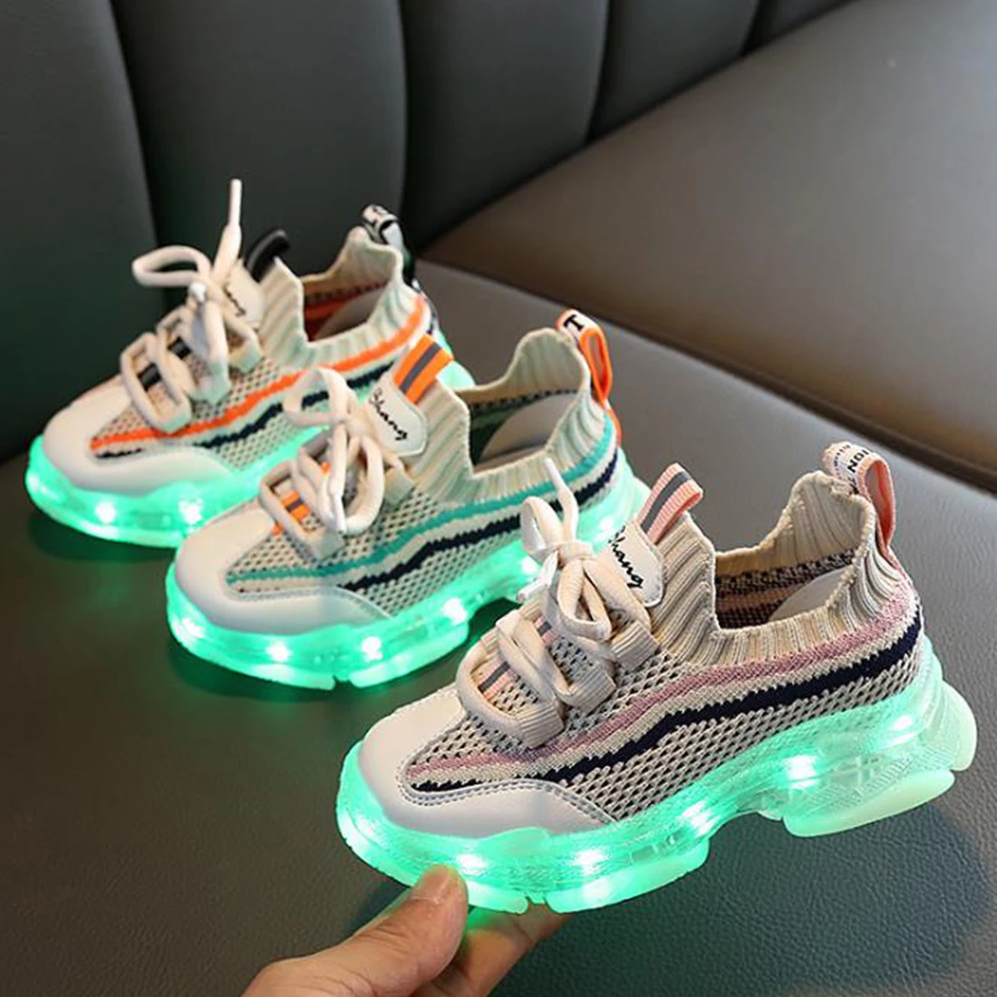 Kids Shoes Child Sneakers LED 