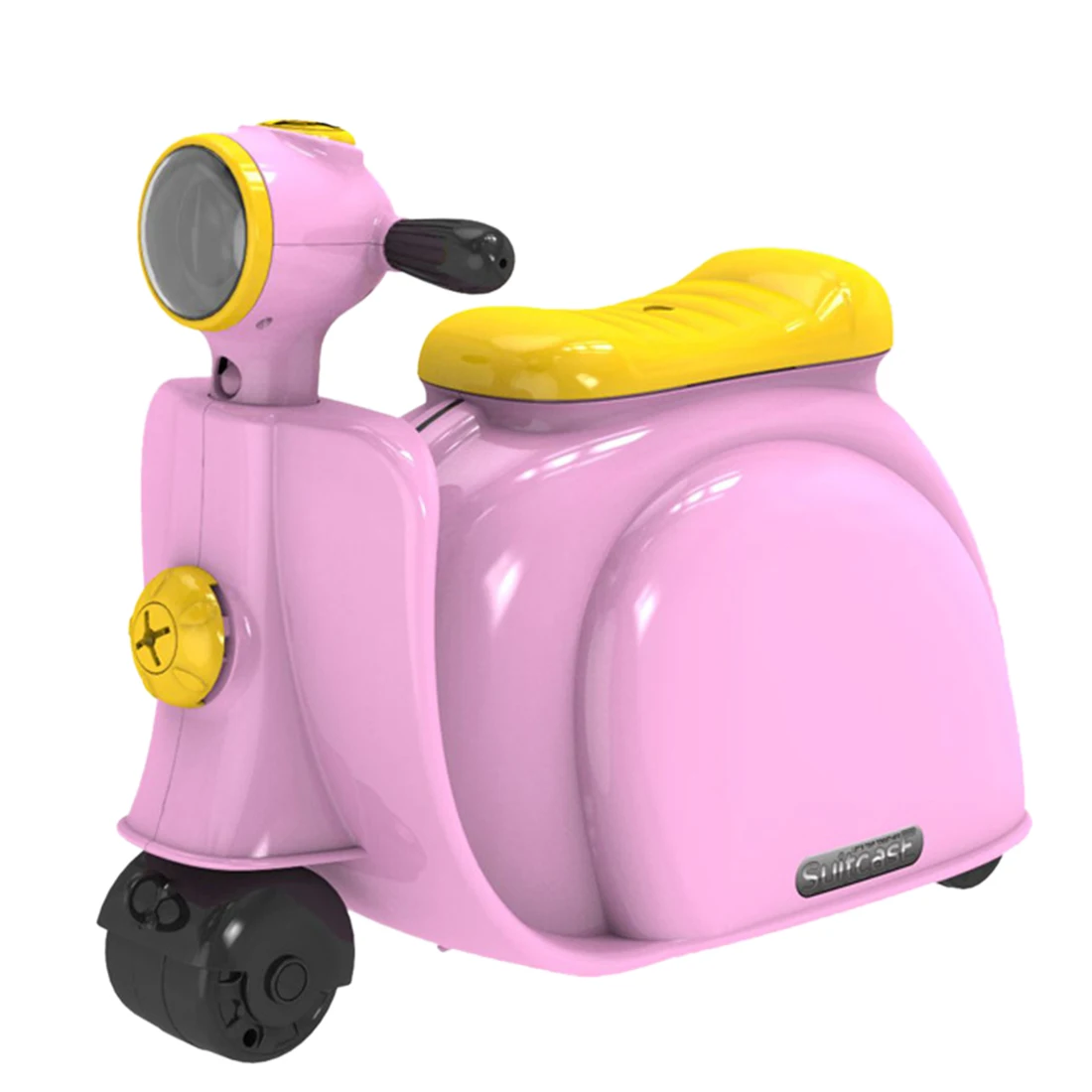 Дети Открытый инерционный мотоцикл дизайн Дорожный чемодан первые ходунки малыш багаж с колесами-розовый/синий