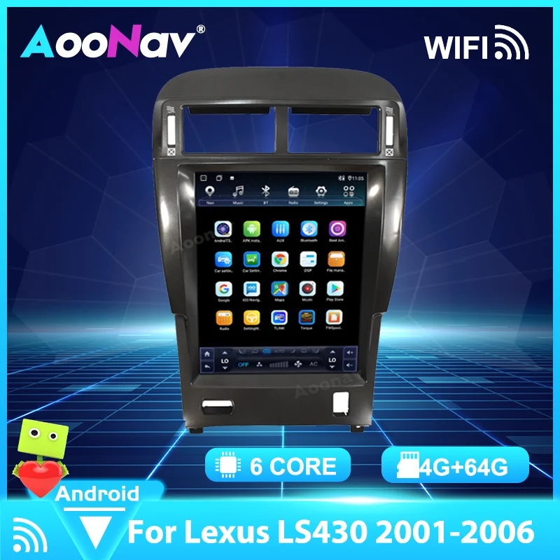 Автомобильная магнитола на Android 10 0 для Lexus LS430 2001-2006 мультимедийный плеер с