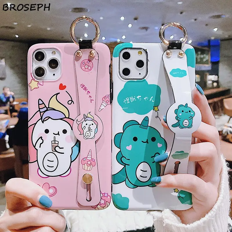 Wrist Strap Soft TPU Phone Case For Huawei P30 P20 Pro Mate 20 30 Nova 3 4 5 Csae Cute Cartoon Unicorn Holder |