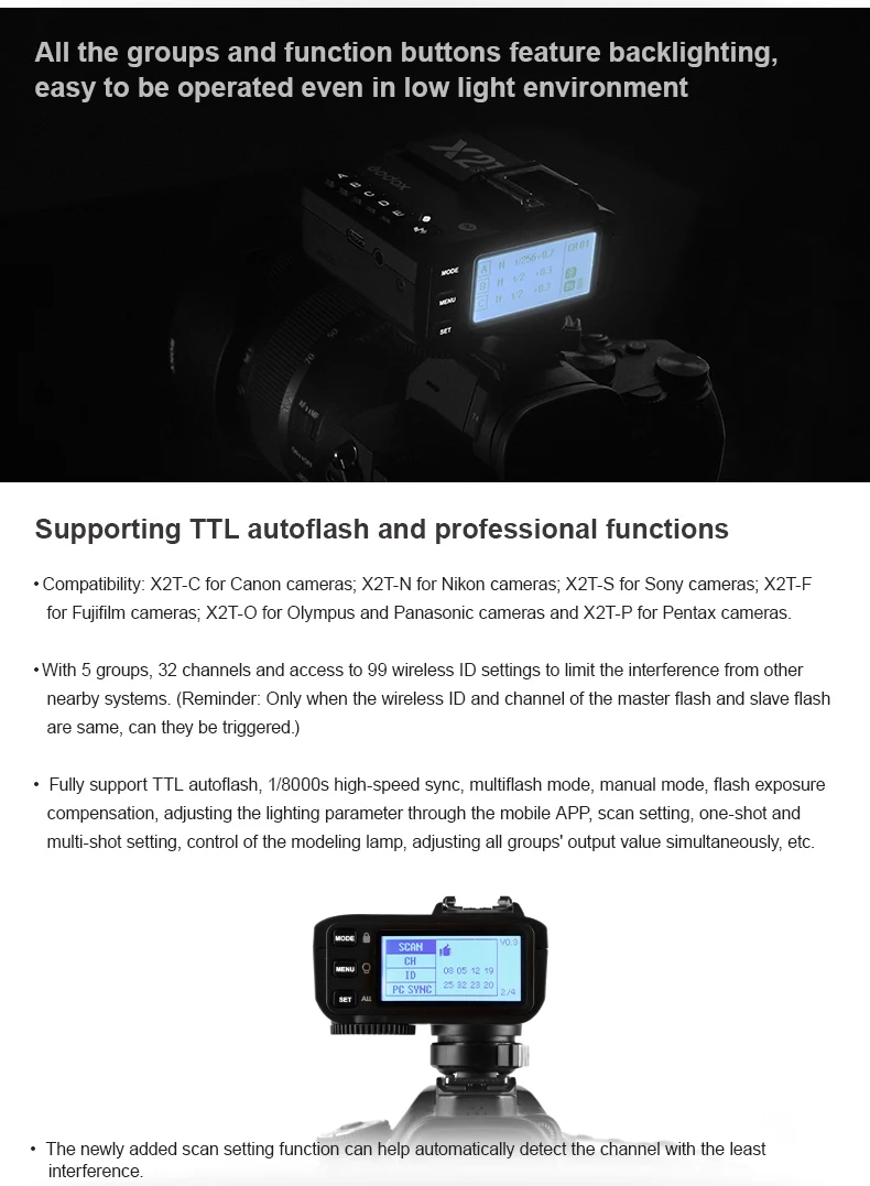 Godox 2,4G TT685C TT685-C HSS TTL вспышка для камеры Speedlite X2T-C смартфон Bluetooth передатчик для Canon 5D 7D 80D 810D 550D