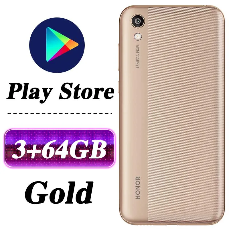 3G 64G Gold Новинка HONOR Play 3e мобильный телефон 5,71 дюймов полноэкранный MT6762R Восьмиядерный Android 9,0 камера 13 МП 3020 мАч - Цвет: 3G 64G Gold