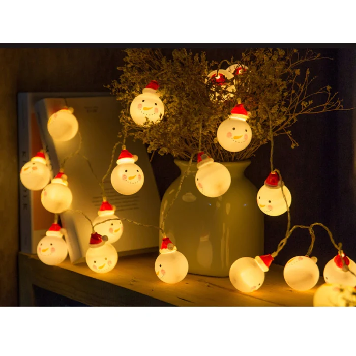1.5M 10 LEDs Santa Claus String Lights Snowman Christmas Tree Decoration Lights Flashing Lights ALI88
