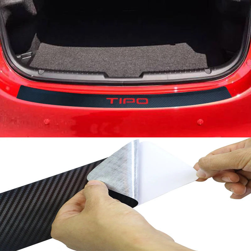 Car Trunk Bumper Guard Pad For Fiat TIPO Rear Bumper Guard PU Pad Protector Car Styling Accessories
