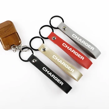 

High quality Car Key ring Key Fobs Leather Rope Key Chain for Dodge charger Caliber Journey ram durango car keychain Accessories