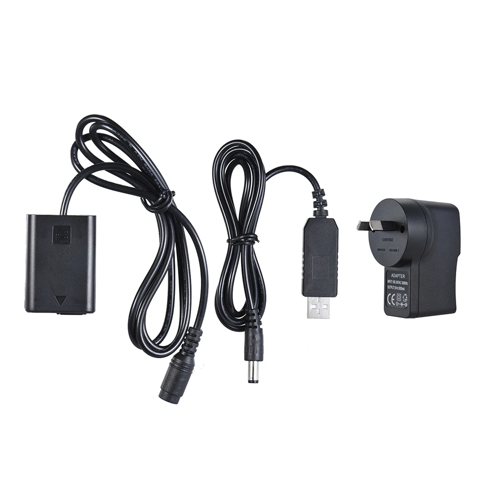 Andoer NP-FW50 манекен Батарея+ 5V 3A USB Мощность кабель с адаптером для AC-PW20 для sony NEX-3/5/6/7 серии A33 A37 A35 A55 a7 a7R и т. д