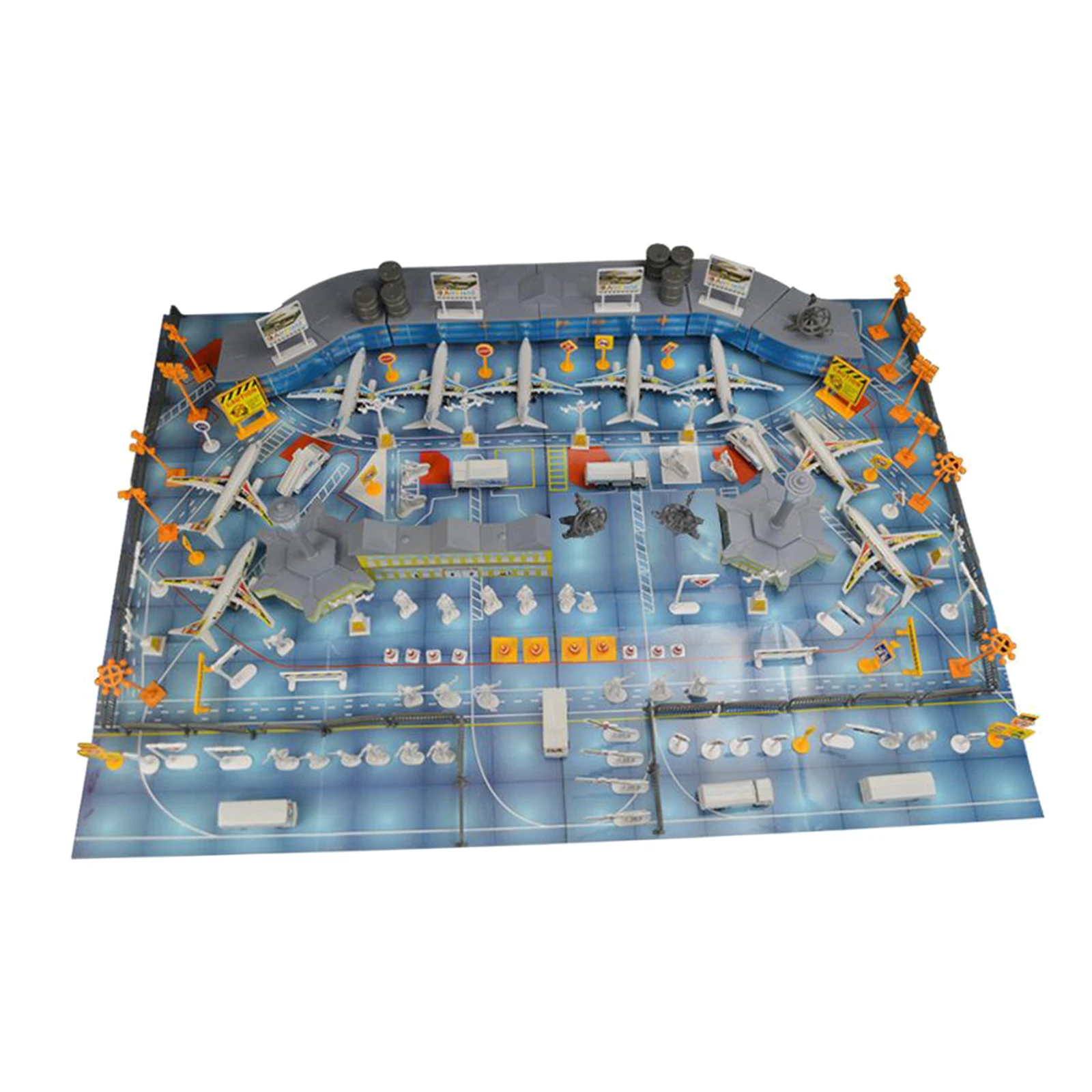 Simulation Airport Scene Toy Airport Assembled Toys Set Airplane Aircraft