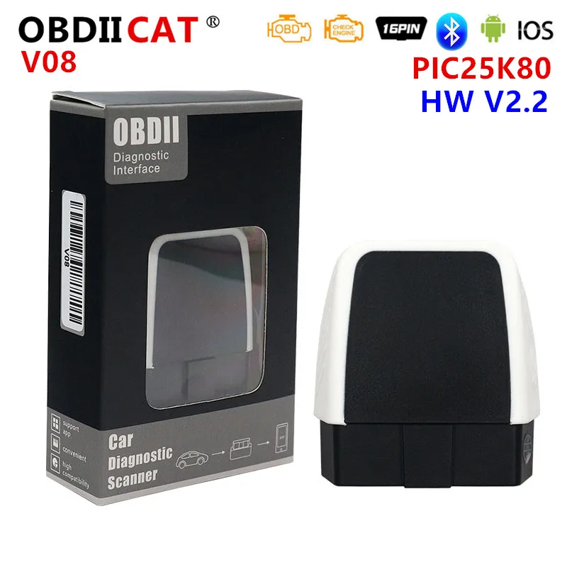 10ピース ロットv08 Elm327 V2 2 Pic18f25k80車診断インタフェースv2 2アンドロイドiosのwindows用betterthan V1 5 Obdii Obdスキャナ Portalrealcar Com Br
