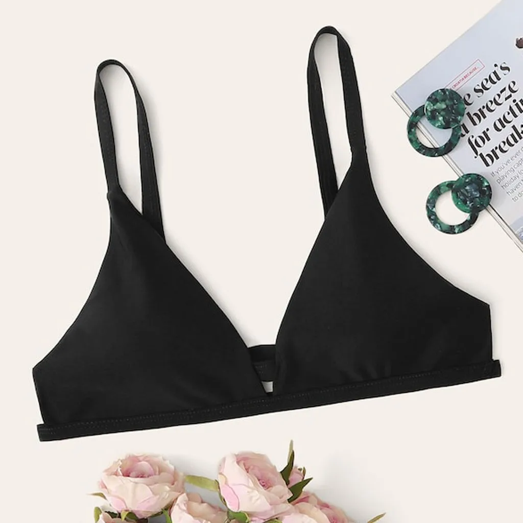 Бикини, сексуальное женское бикини, Одноцветный купальник с подкладкой, купальник, пляжная одежда, Топ для плавания, купальник для женщин, монокини, бикини с подкладкой#10