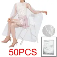Kit of 50pcs Disposable Plastic Hairdressing Salon Blouse Cutting Cape, Kit 1