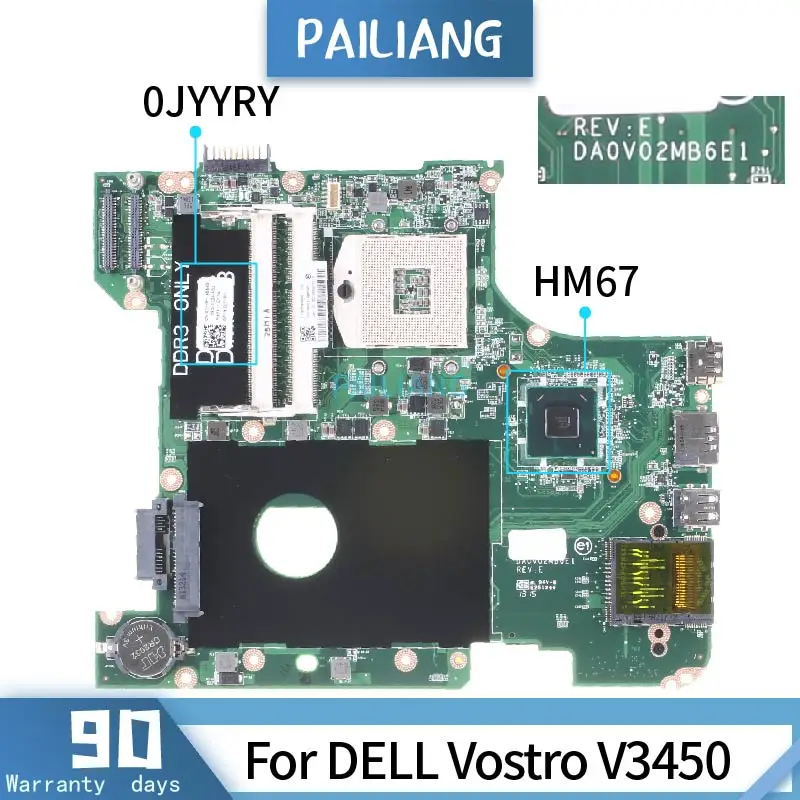 da0v02mb6e1 hm67 mainboard computador portátil placa mãe testado ok