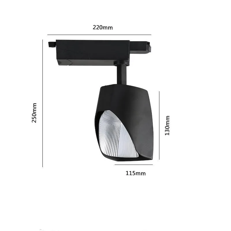 상점용 LED 트랙 조명, 스포트라이트 레일 램프, 2 3 4 와이어, 20W, 30W, 40W, 8PCs/로트