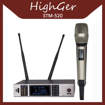 

HighGer di Alta Qualità Uhf Profeesional Microfono Senza Fili Sistema Microfone Karaoke Stage Performance Hip Hop Casa KTV