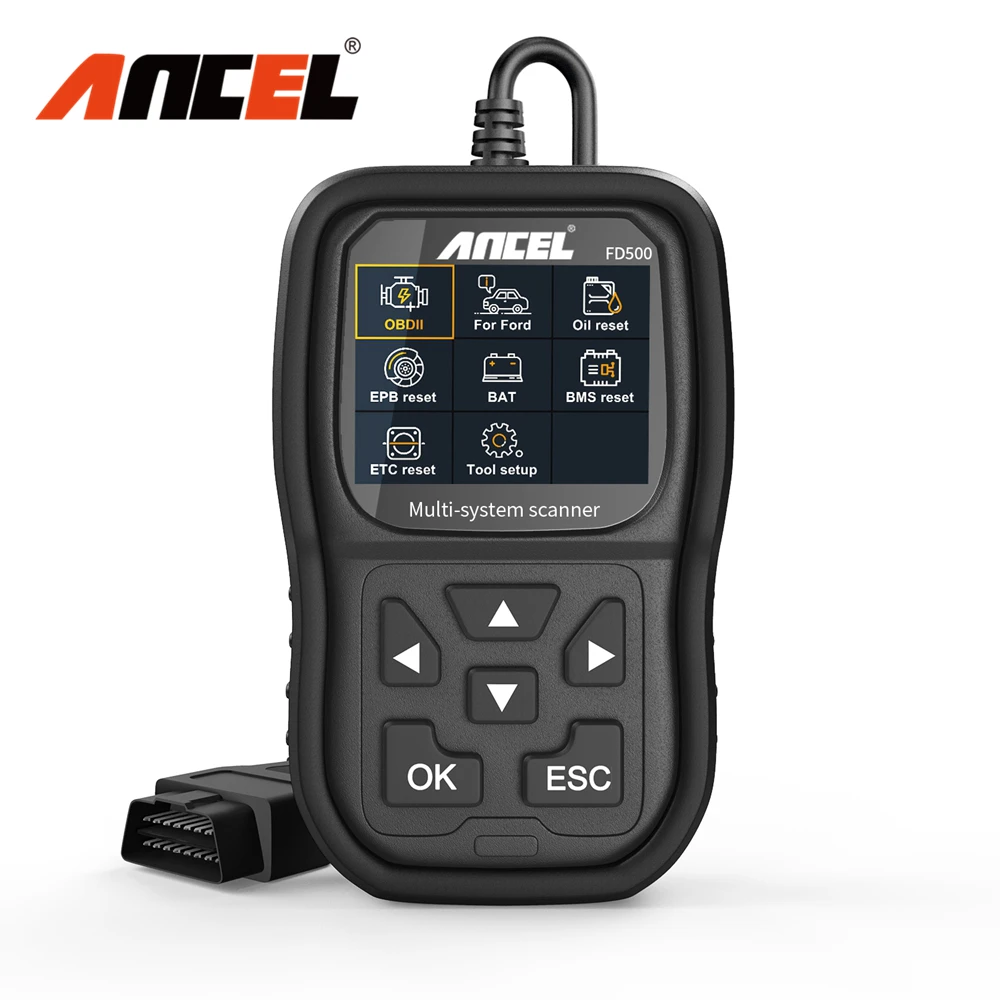 ANCEL FD500 All System OBD2 Scanner For Ford DPF ABS EPB Battery Oil Reset OBD 2 Code Reader Free Update Car Diagnostic Tool | Автомобили