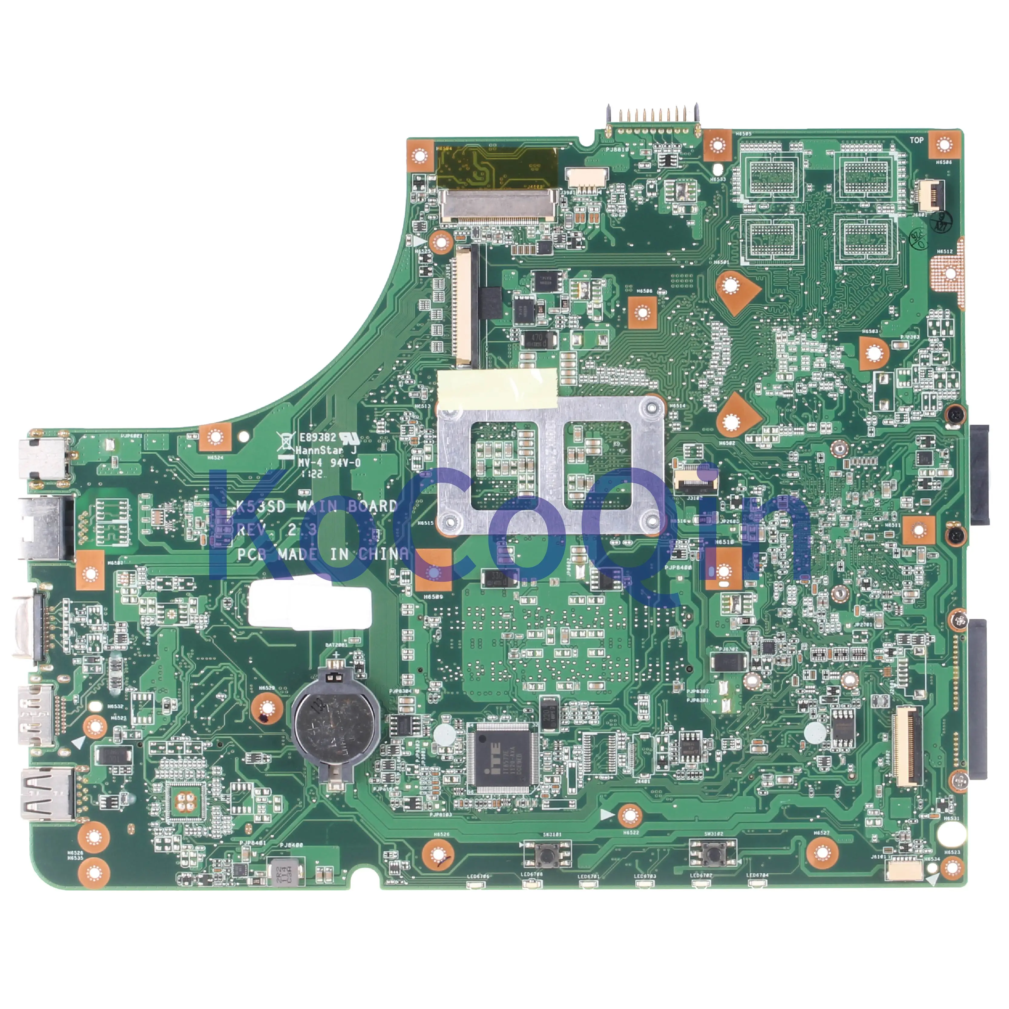 KoCoQin материнская плата для ноутбука ASUS K53SD Core HM65 Материнская плата REV 2,3 протестирована