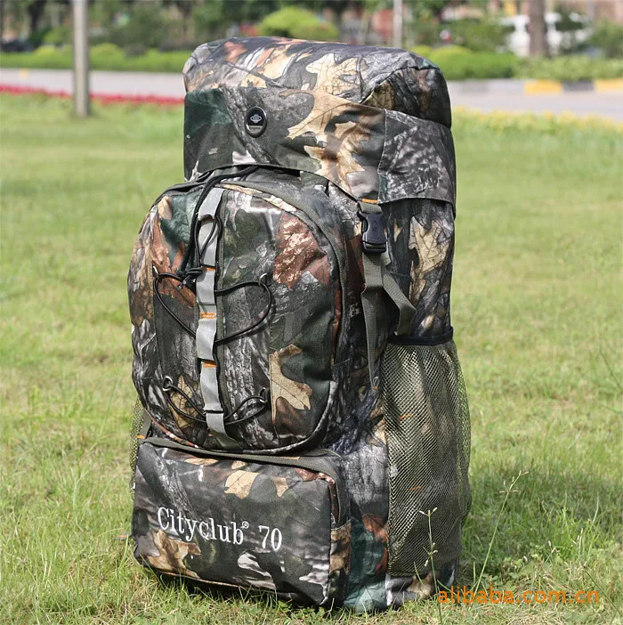 

Genuine Product Army Dull Leaf Bionic Camouflage 60L Mountaineering Bag Waterproof Outdoor Backpack Factory Processing to Book
